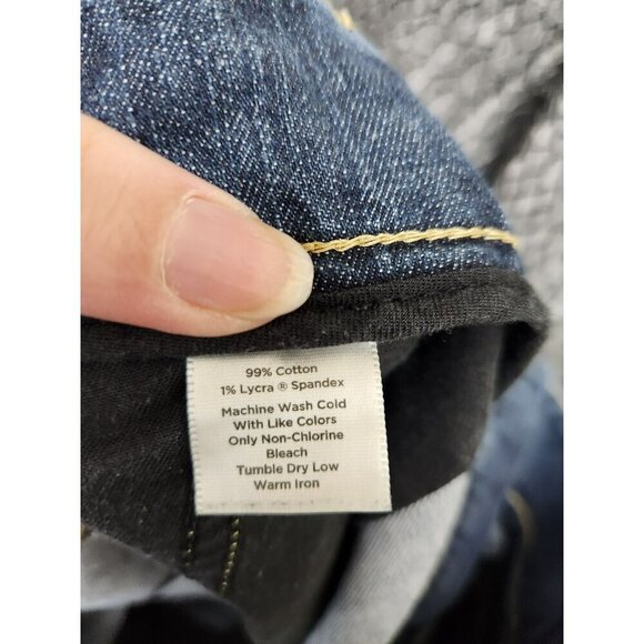 Talbots Womens Signature Flare Jeans Size 16 Dark Wash Denim Cotton Blend Stretc - Picture 6 of 6